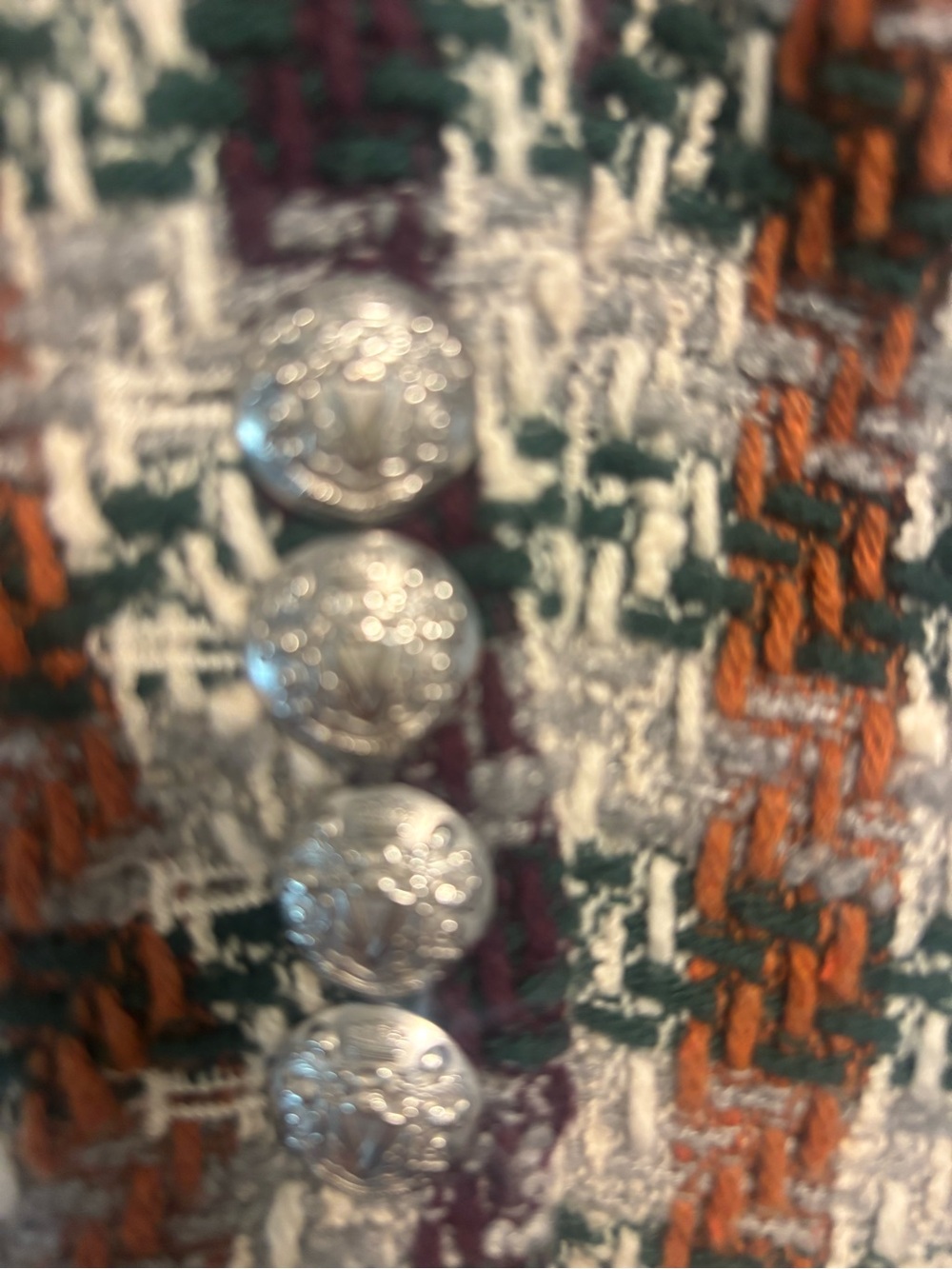 Veronica Beard Cropped Multi-Color Tweed Jacket with Contrast Trim - Picture 5 of 8